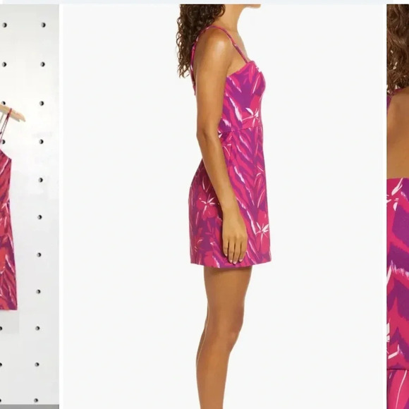 NWT!! French Connection - Berina Sweetheart Sundress - Pink/Purple - Size 8 - Picture 3 of 10